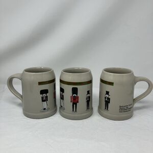 3 Nutcracker Factory German Stoneware Mug Beer Stein 0.5L Germany Christmas VTG